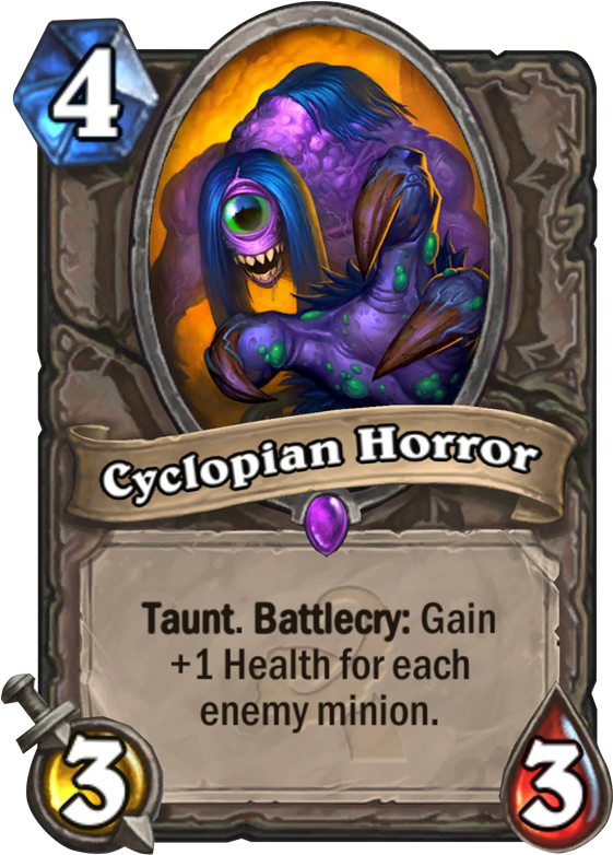 Cyclopian Horror - Hearthstone Card (567x811), Png Download