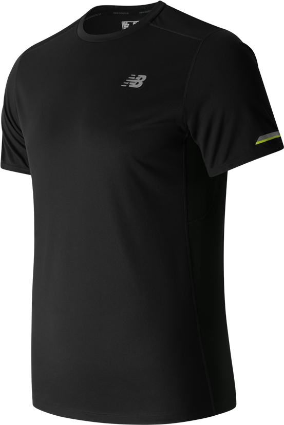 New Balance Men's Ice Short Sleeve Black - Shirt (960x960), Png Download