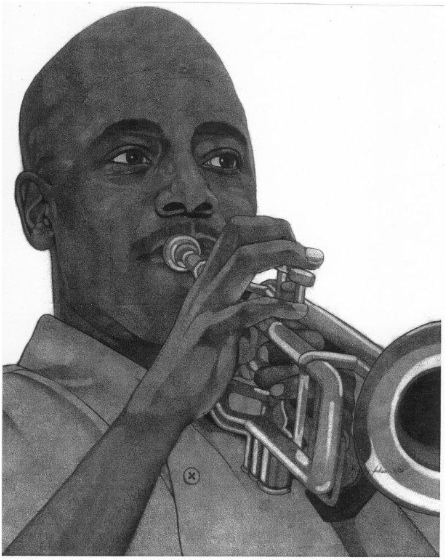 Pencil Perfect Portrait - Trumpet (500x648), Png Download