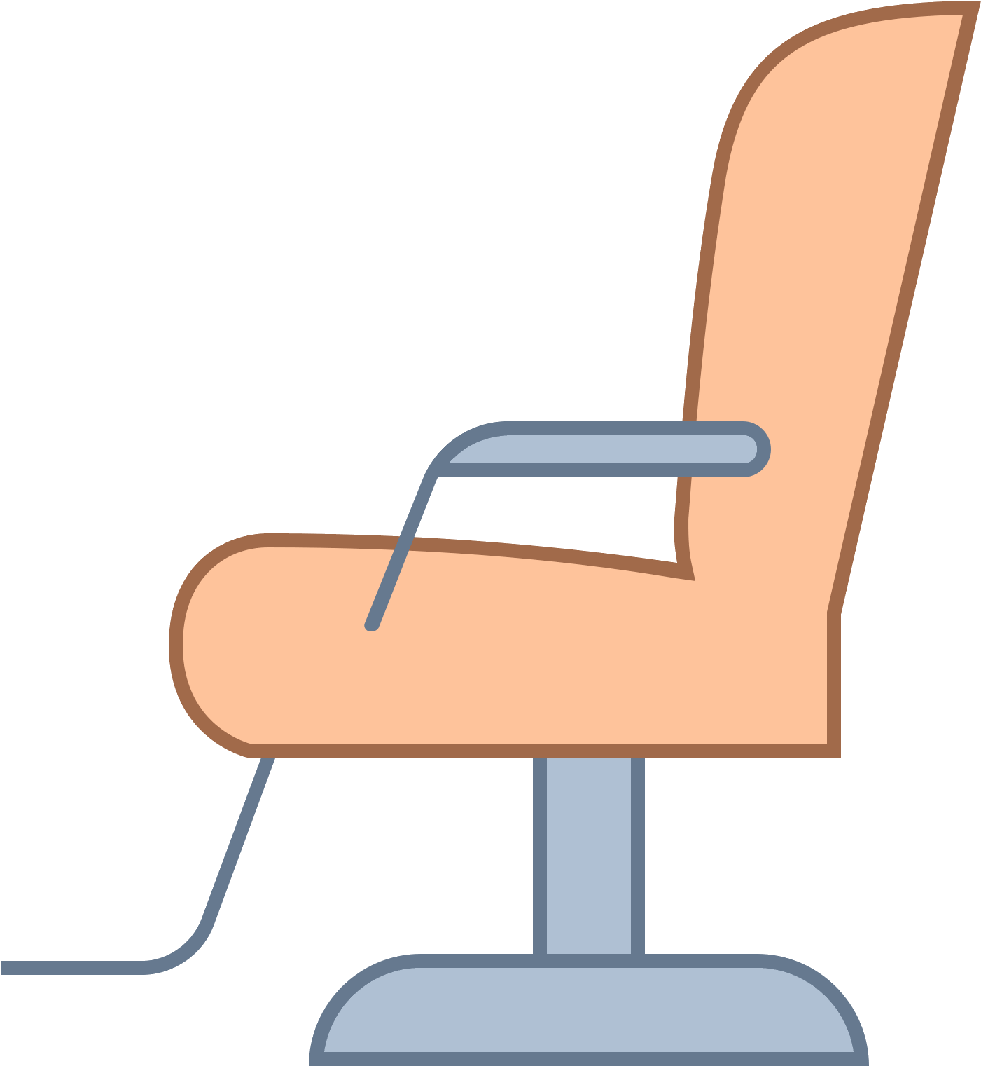 Barber Chair Icon - Office Chair (1600x1600), Png Download