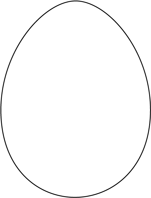 Cut Out The Shape And Use It For Coloring, Crafts, - Osterei Vorlage Zum Ausdrucken (550x712), Png Download