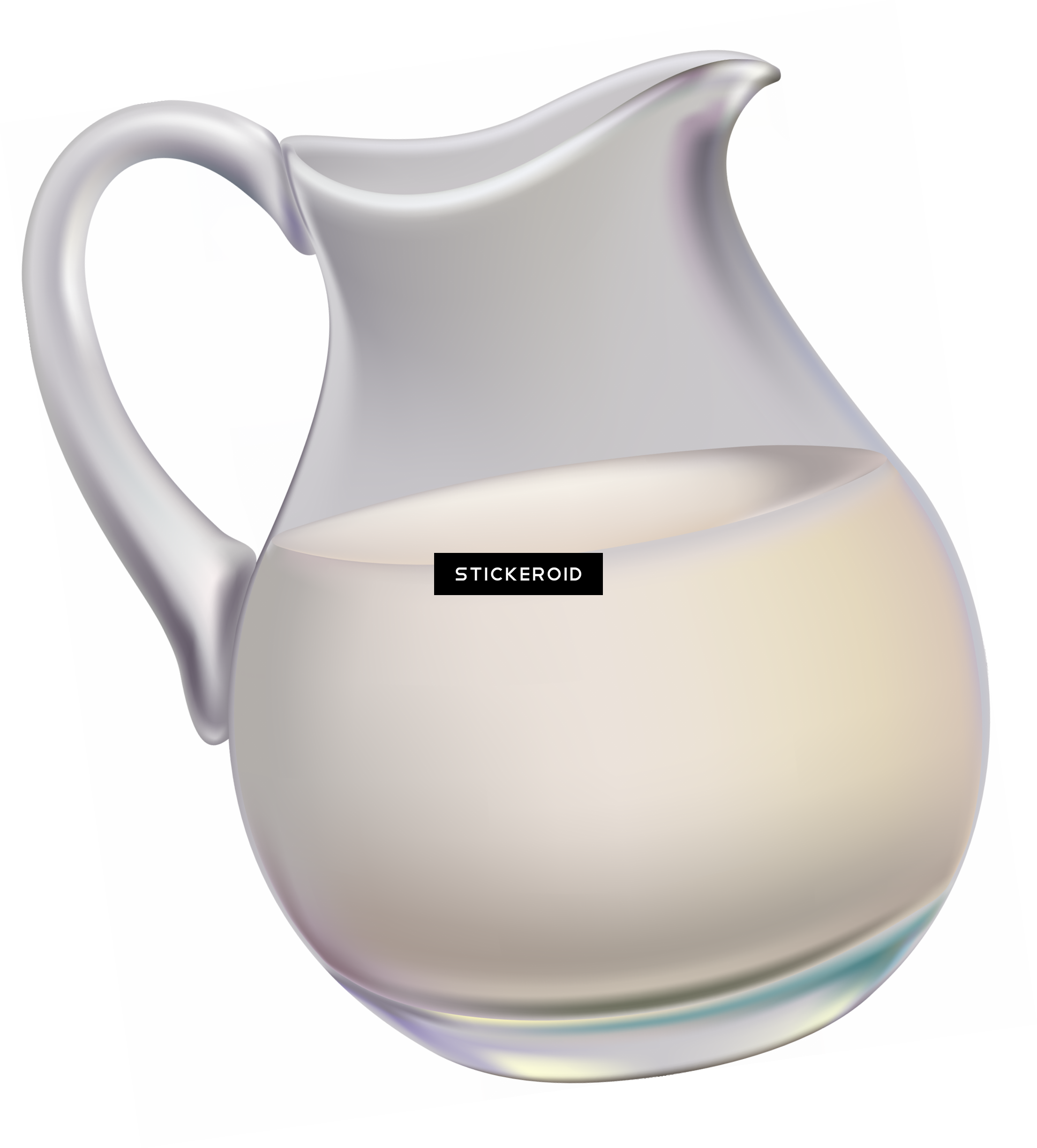 Download Milk Glass Jug PNG Image with No Background