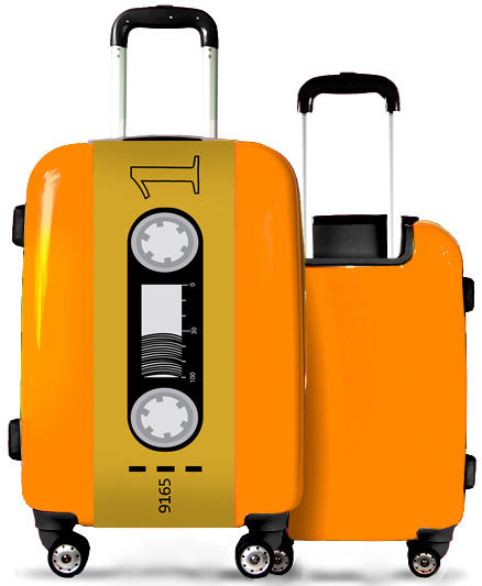 Suitcase Yellow Tape - Valise Licorne (584x532), Png Download