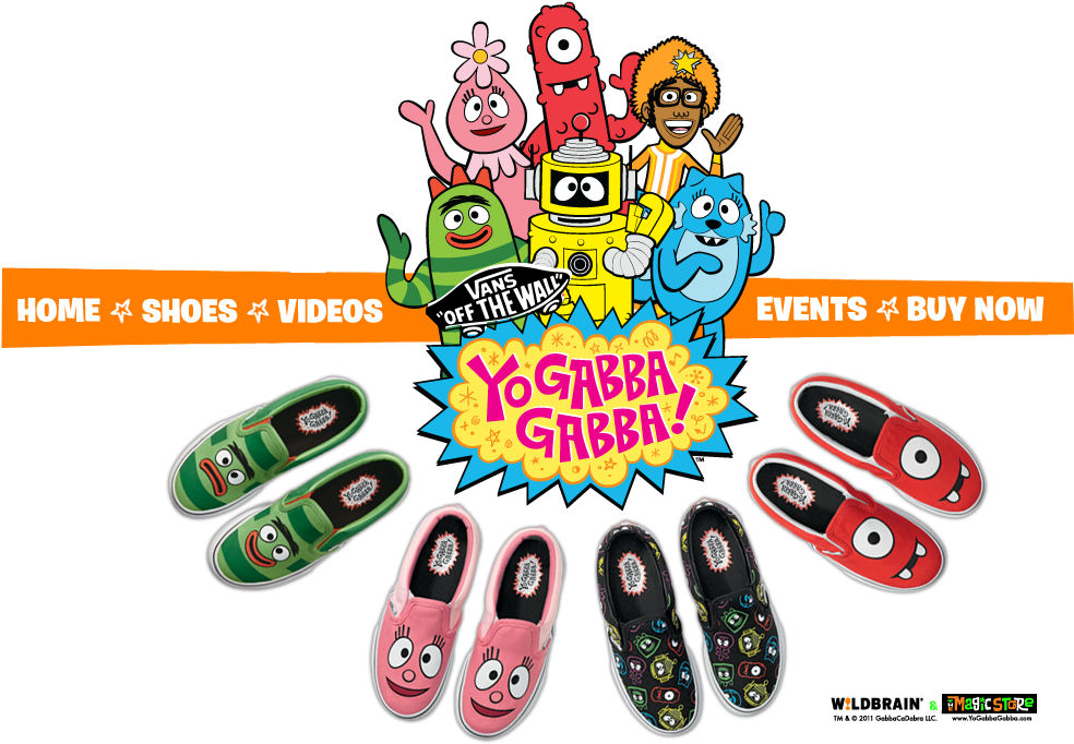 Vans Yo Gabba Gabba Shoes (1000x800), Png Download
