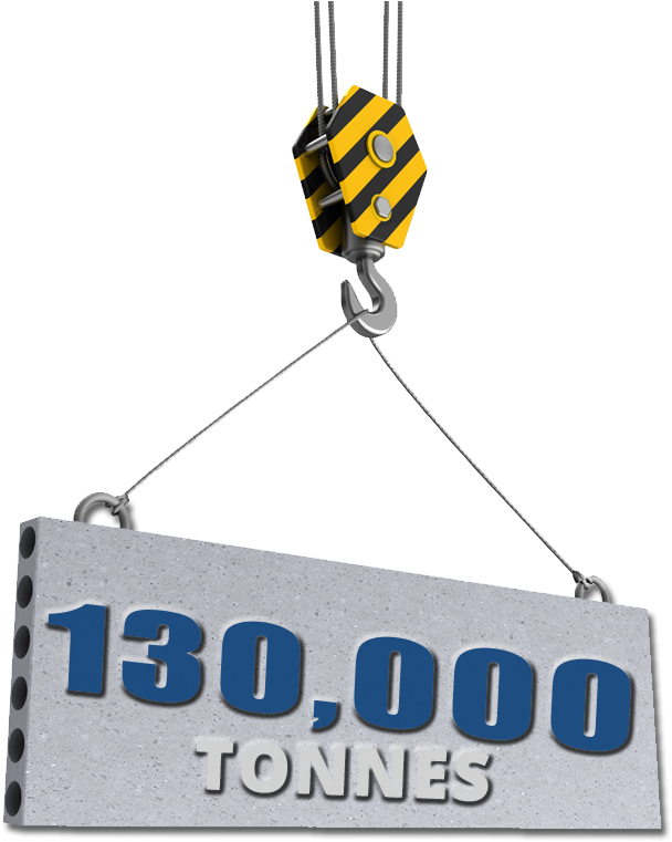 Over 130,000 Tonnes Of Commercial, Construction And - Concrete (721x793), Png Download