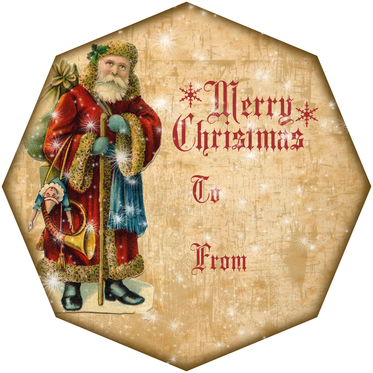 Some New Christmas Printables For You To Use - Vintager Sankt-druck Karte (1290x1290), Png Download