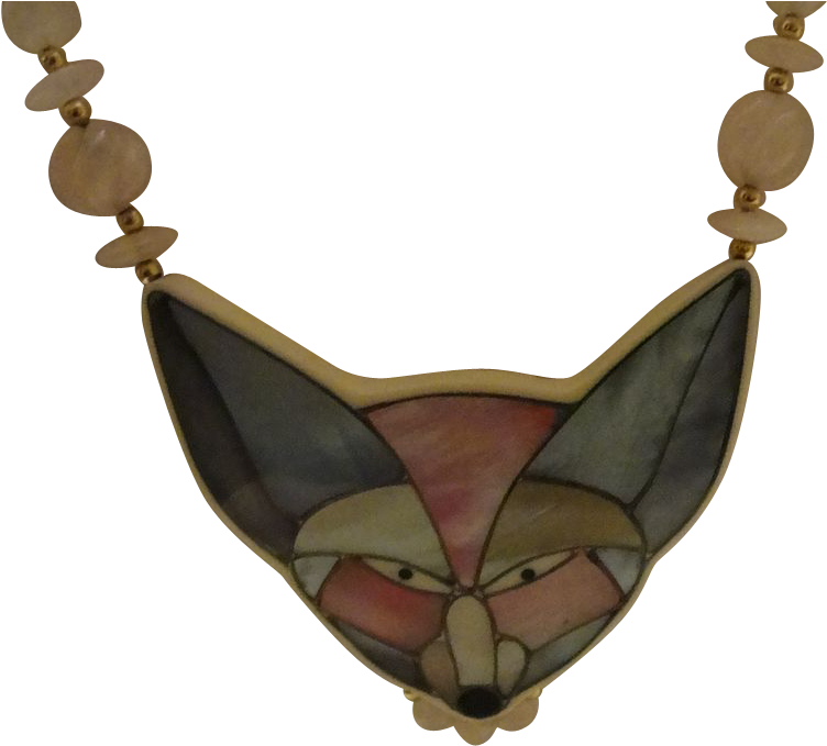 Unique Mother Of Pearl Inlaid Wolf Design And Pearl - Bead Unique (751x751), Png Download