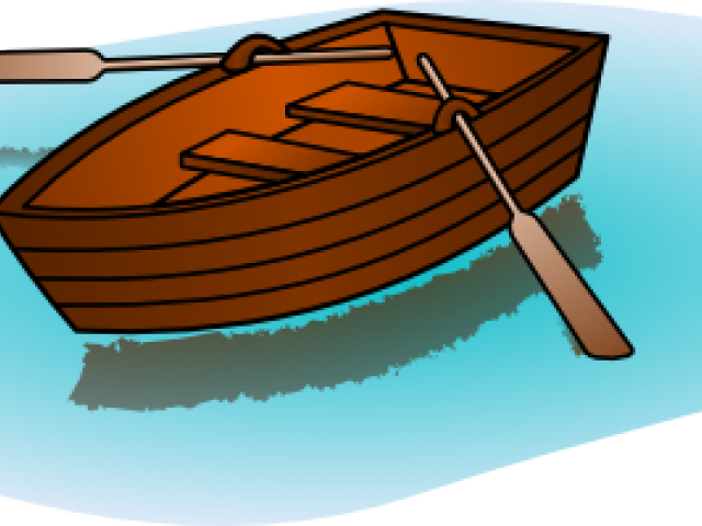 Canoe Paddle Clipart Yellow Boat - Clip Art Row Boat (640x480), Png Download