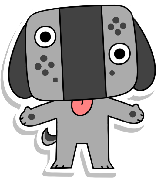 Swoof The Switch Dog Sticker - Switch Controller Dog Png (552x607), Png Download