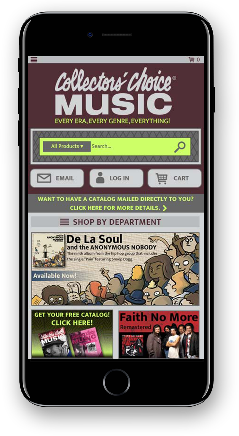 A Responsive Site That Is Aimed Towards Classic Vinyl (869x1546), Png Download