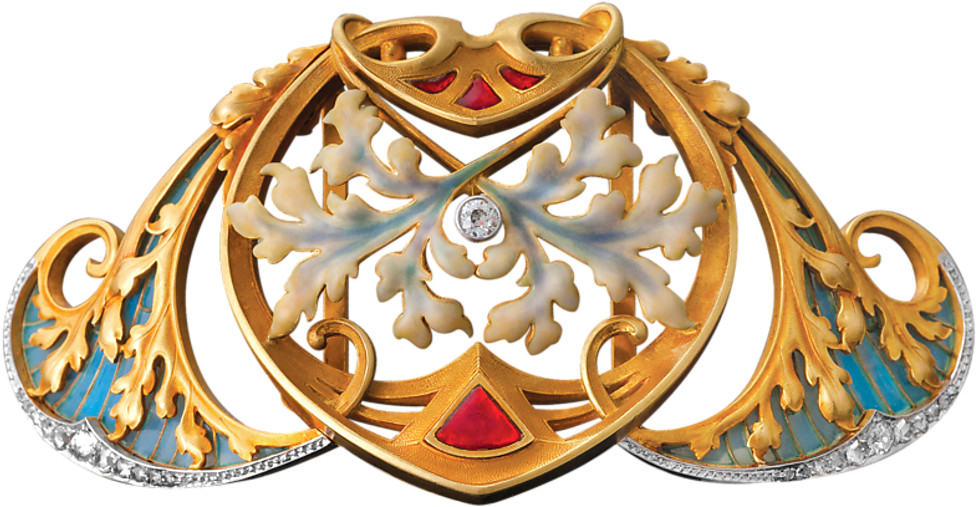Art Nouveau Plique A Jour Enamel Pendant - Plique-à-jour (1080x1080), Png Download