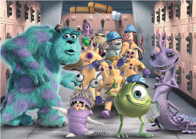 The Whole Gang - Monsters Inc Gang (640x640), Png Download
