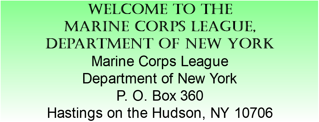 Welcome To The Marine Corps League, Department Of New - New York (1070x411), Png Download