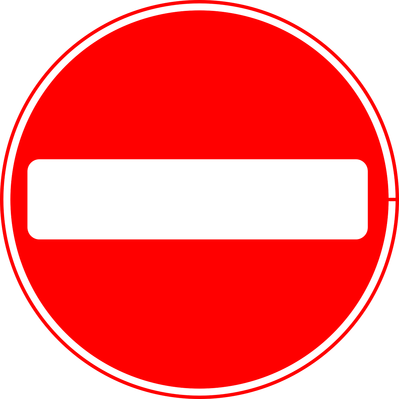 Sign, Do Not Enter, Wrong Way, One-way Street - No Entry Sign Png (720x720), Png Download