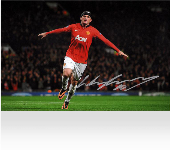 Wayne Rooney Signed Photo - 200th Goal For Manchester (650x665), Png Download
