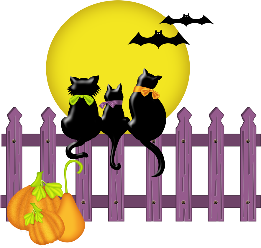 Halloween Cat Clipart At Getdrawings - Decoupage 3d Halloween (900x900), Png Download