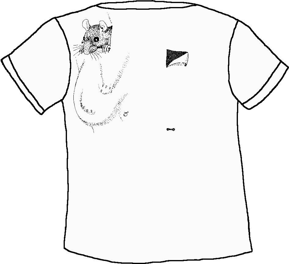 Hole Clipart Rat - Hole In Shirt Drawing (945x865), Png Download