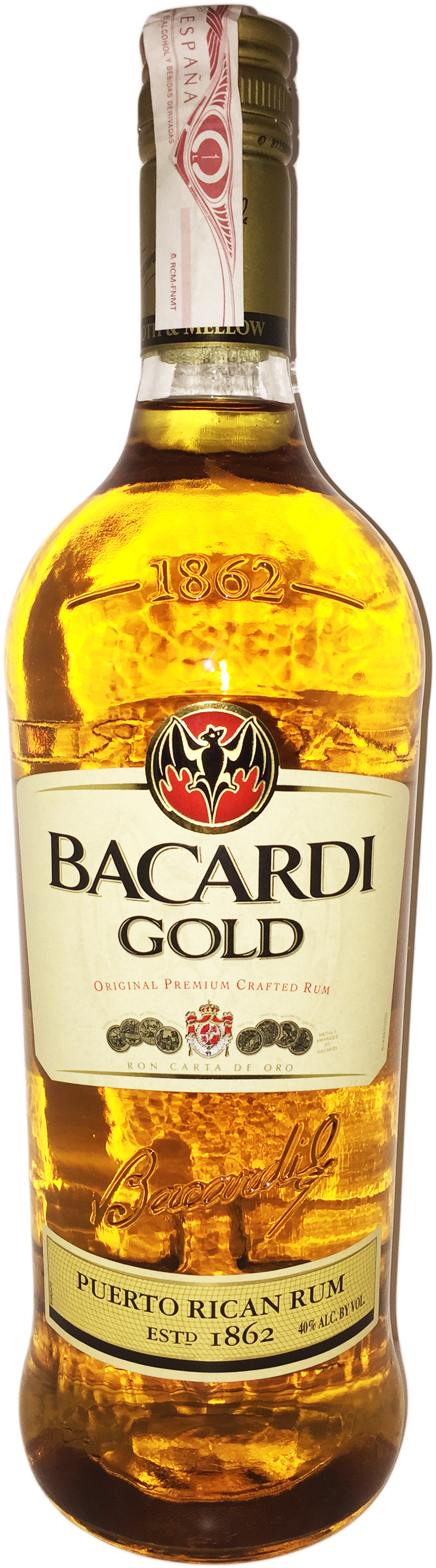 Picture Alcohol Vector Bottle Bacardi - Bacardi Gold Rum 750ml (2448x3264), Png Download