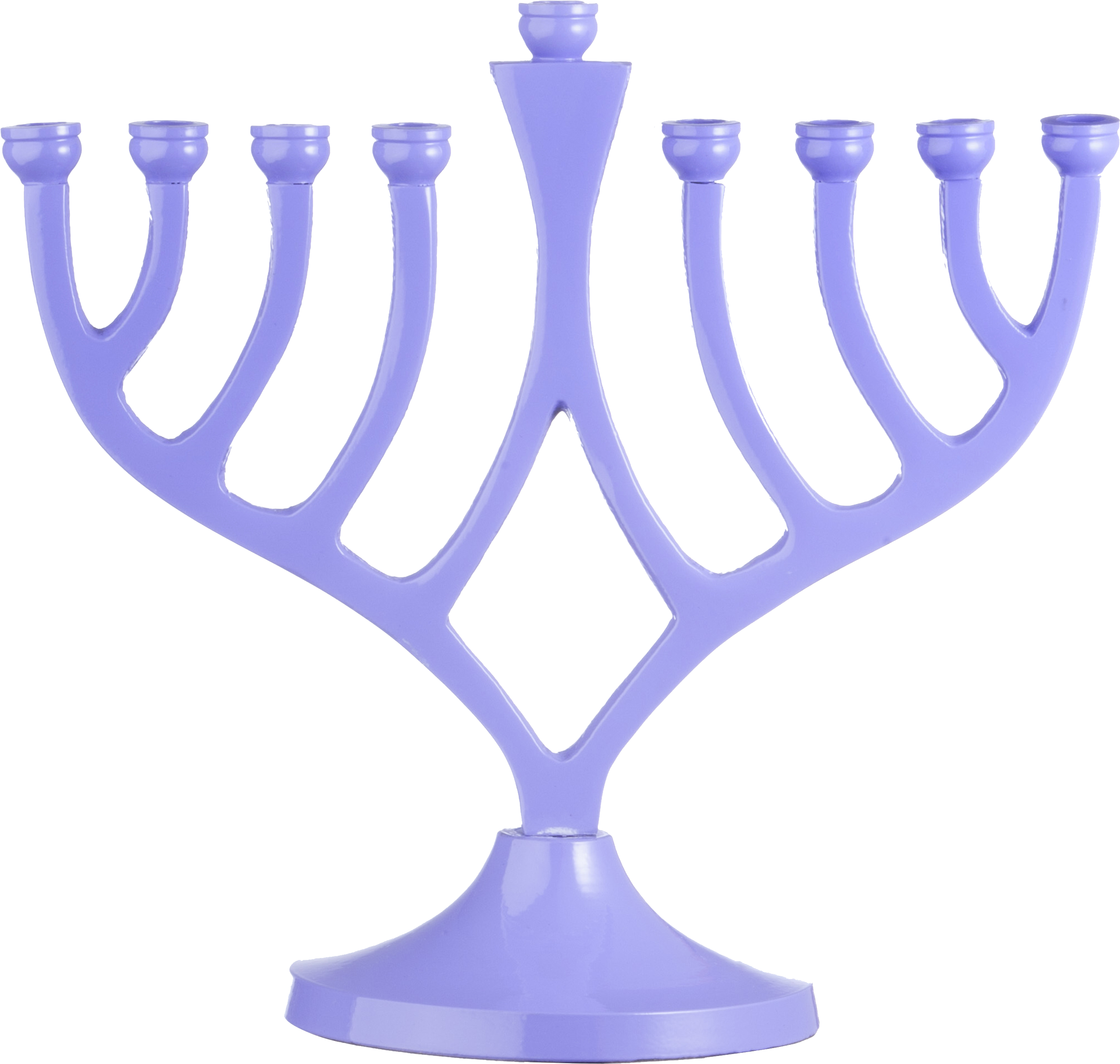 Novelty Menorah / Purple - A&m Judaica 59034 Menorah Classic Candle44; Purple (3000x3000), Png Download