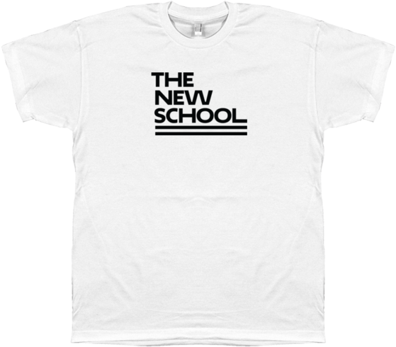 The New School White T-shirt - Merci T Shirt (600x537), Png Download