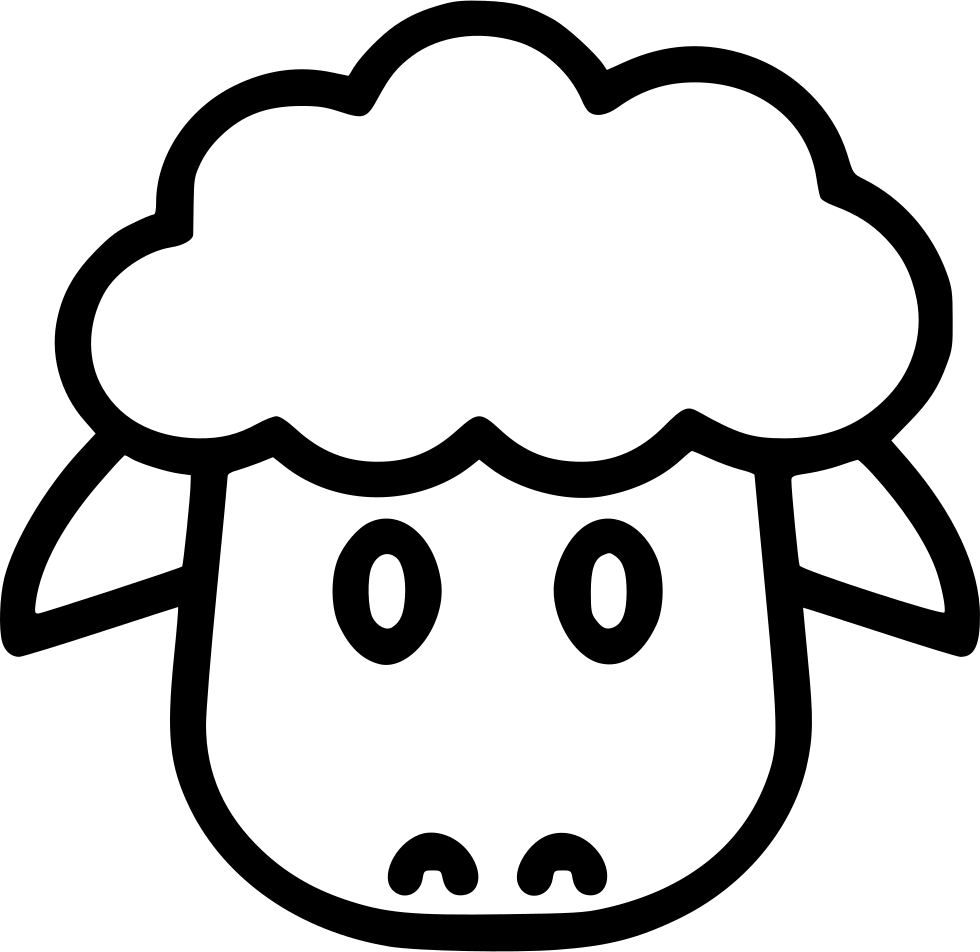 Sheep Face Icon (980x952), Png Download