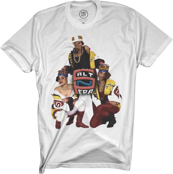 Photograph On White T-shirt - Janette Beckman Salt N Pepa (595x600), Png Download