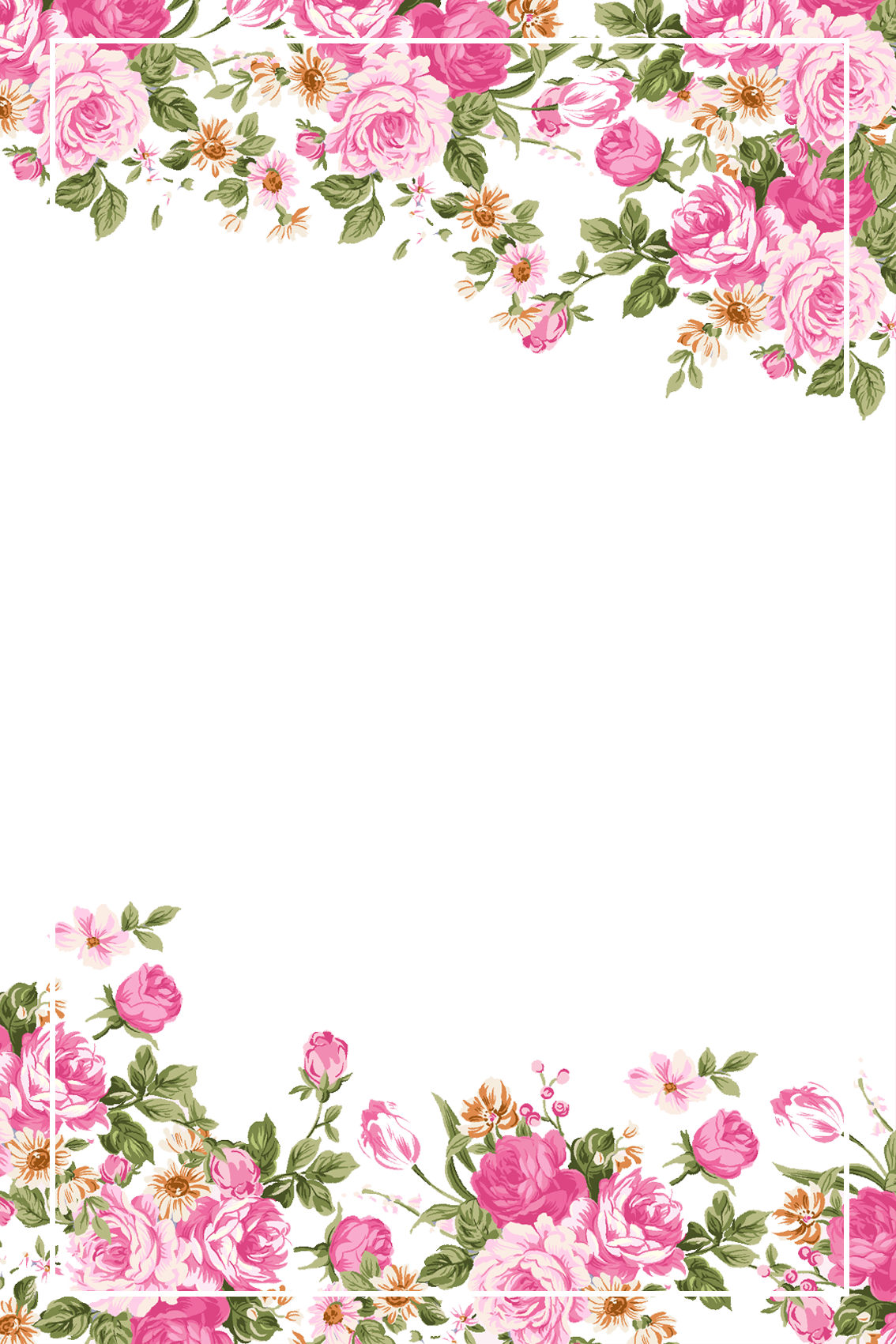 Wedding Invitation Paper Flower Rose Pink - Ipod Touch 6 Case,savyou Flower Pattern Dual Layer (1134x1701), Png Download