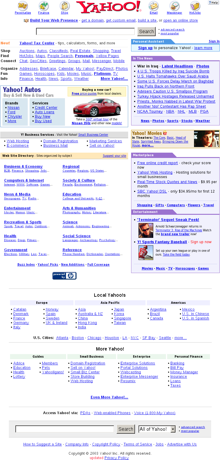 20030329140944 - Yahoo Old (808x1562), Png Download