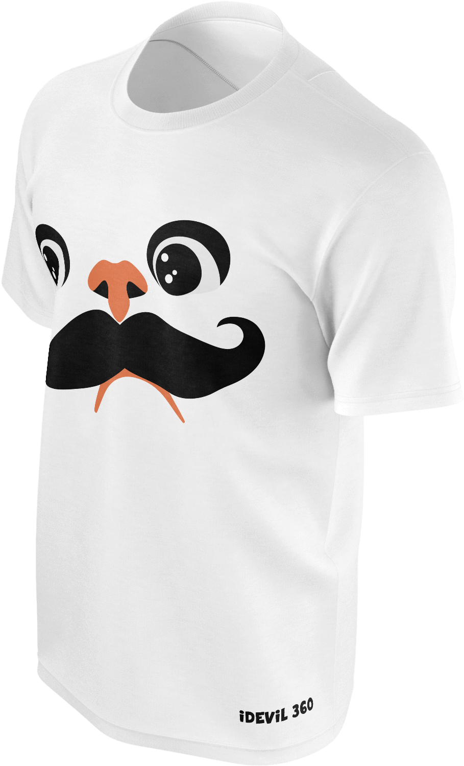 Little Girl Mustache Shirt - Idevil360 (1600x1600), Png Download