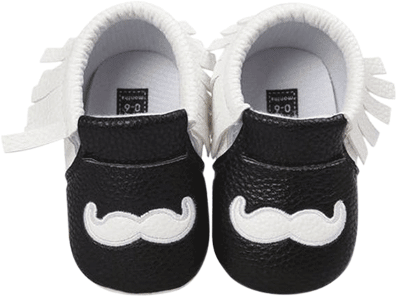 Petite Bello Shoes White / 12 18 Months Little Mustache - Baby Soft Sole Leather Shoes Newborn Girl Toddler Crib (600x600), Png Download