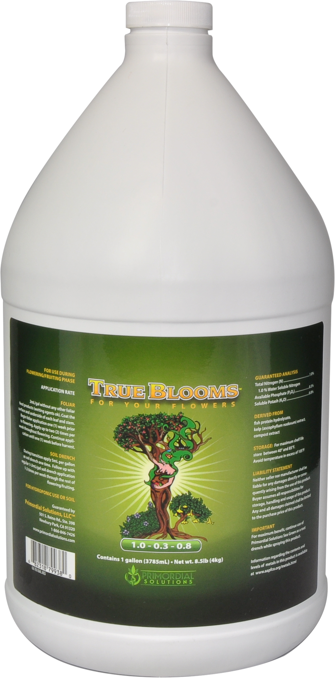 Primordial Solutions True Blooms 1 Gallon Tb1gal (1080x2182), Png Download