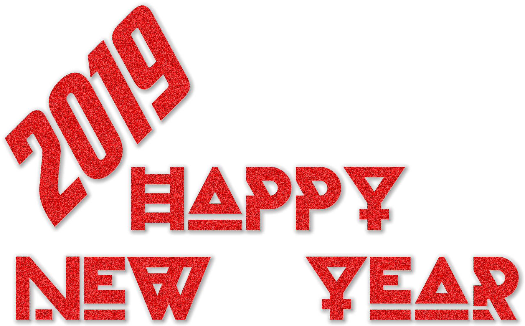 Shoemakerclan: Happy New Year 2019 Png Text Hd