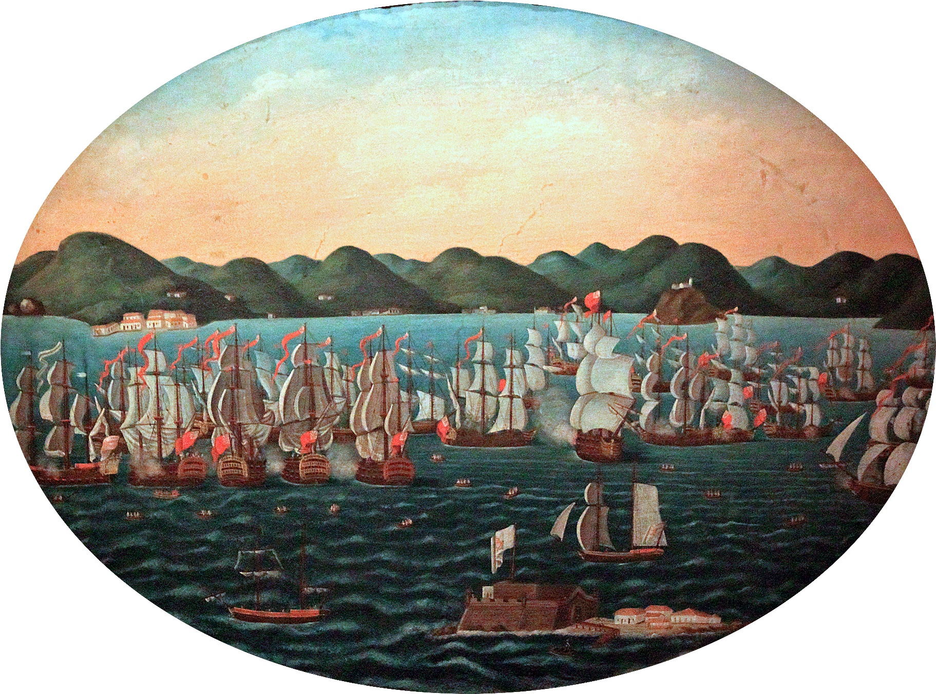 Mhn Leandro Joaquim - Visita De Uma Esquadra Inglesa Ao Rio De Janeiro (2048x1508), Png Download