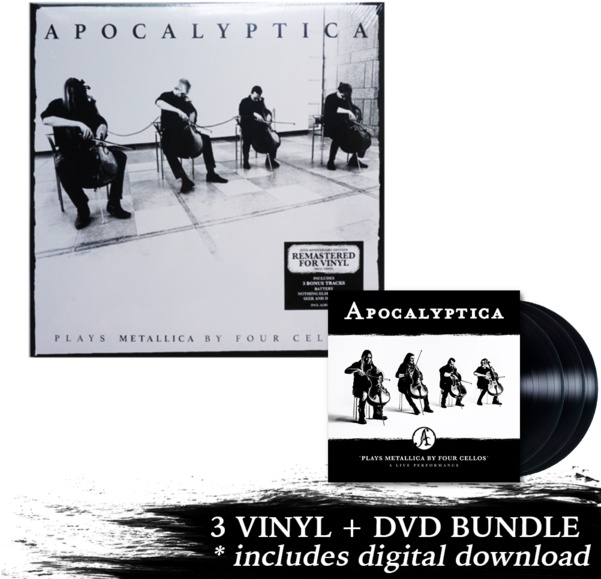 Plays Metallica Live Performance 3 Lp Dvd Remastered - Apocalyptica Plays Metallica By Four Cellos Vinyl Record (600x600), Png Download