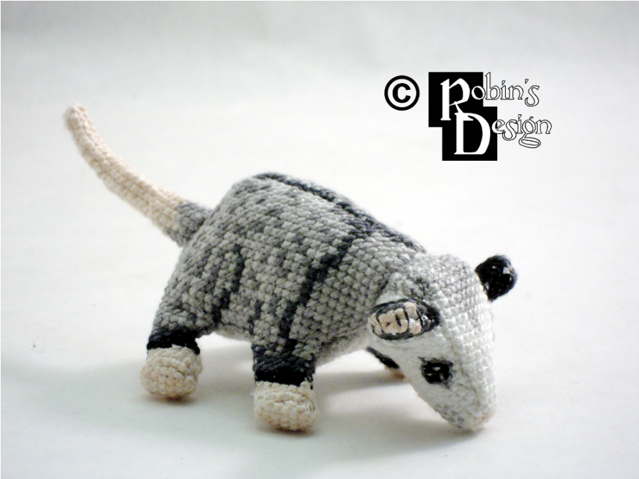 Plop The Baby Virginia Opossum Doll Cross Stitch Animal - Cross-stitch (900x900), Png Download