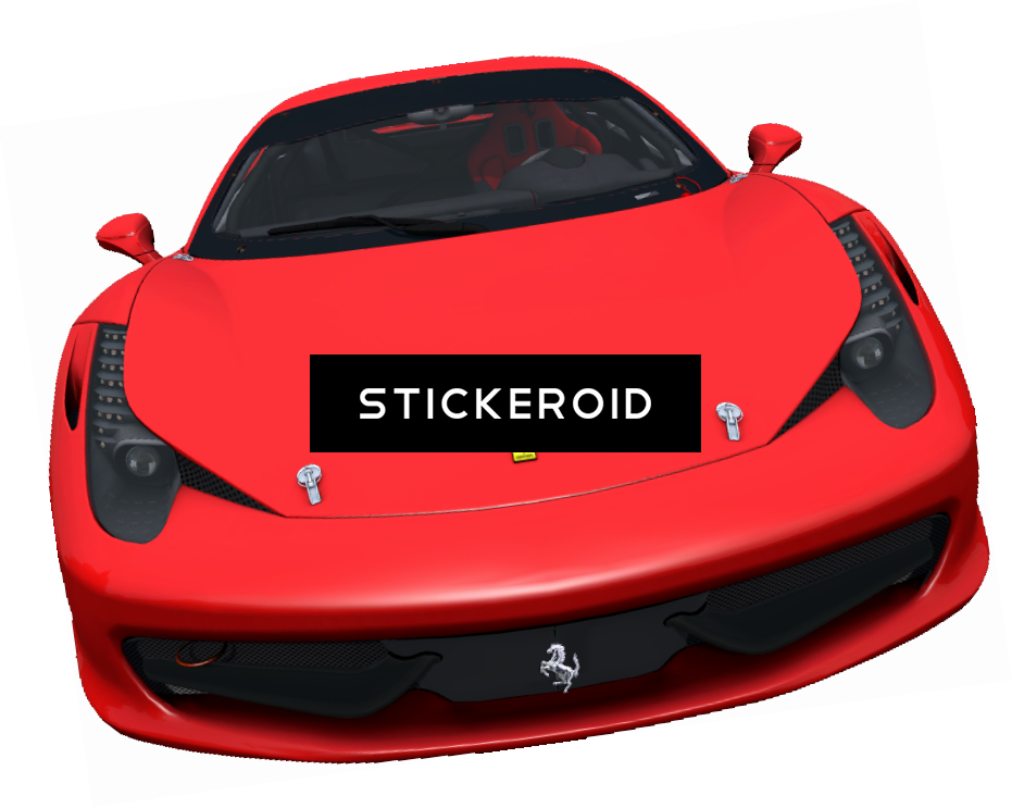 Yellow Ferrari Car - Ferrari 458 (931x743), Png Download