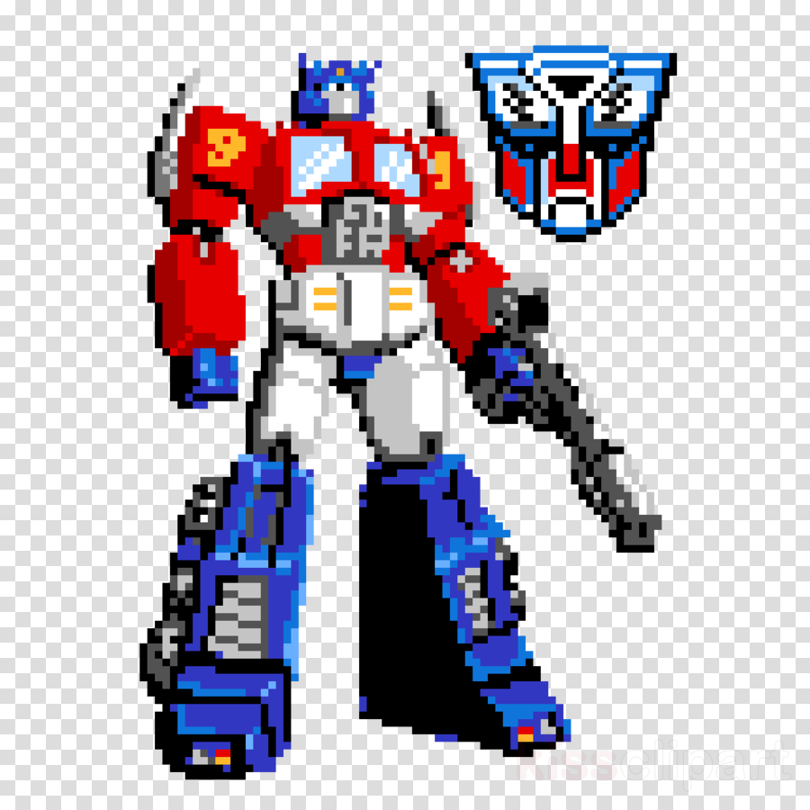 Optimus Prime Pixel Art Clipart Optimus Prime Bumblebee - Pixel Art Transformers Optimus Prime (900x900), Png Download