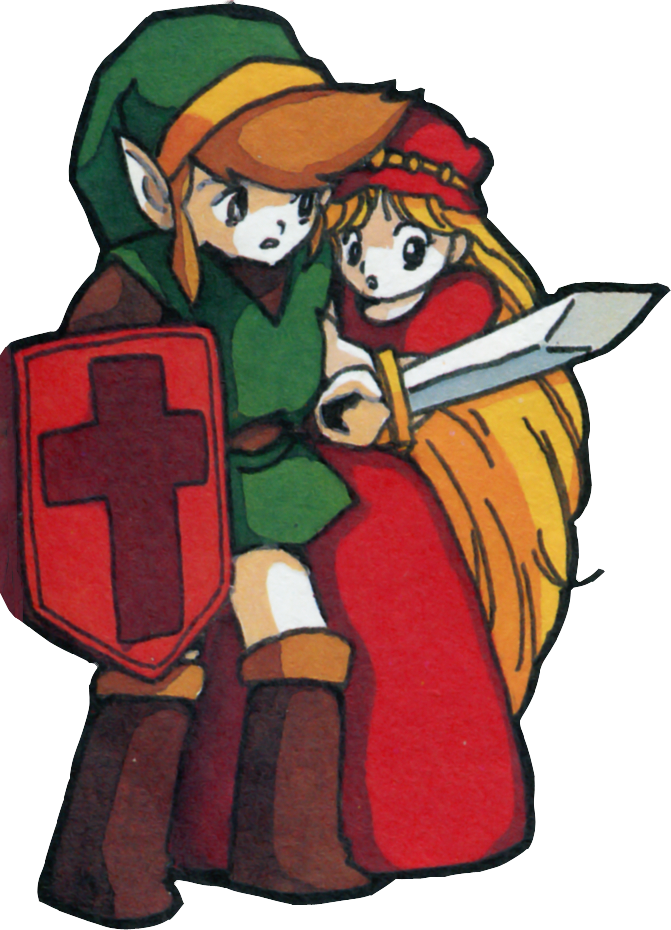 Link And Zelda - Legend Of Zelda 1986 Link (671x930), Png Download