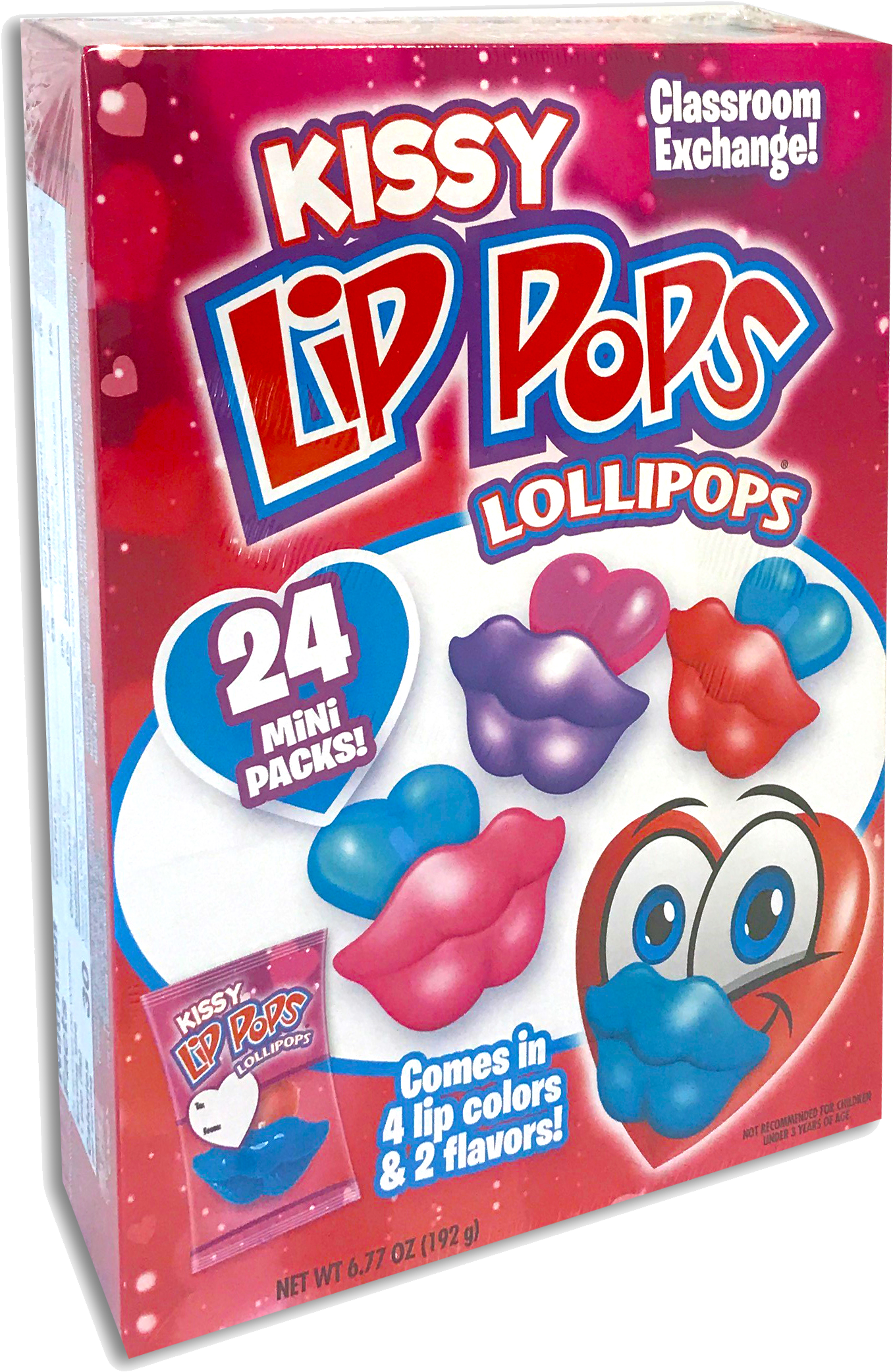 24ct Mini Kissy Lip Pops - Lips (1700x2496), Png Download