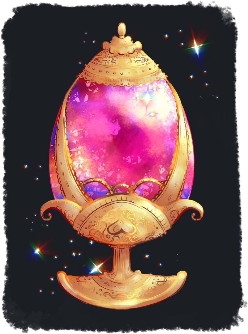 An Egg-shaped, Pink And Sparkling Jewel Encased In - Ornament (836x1115), Png Download