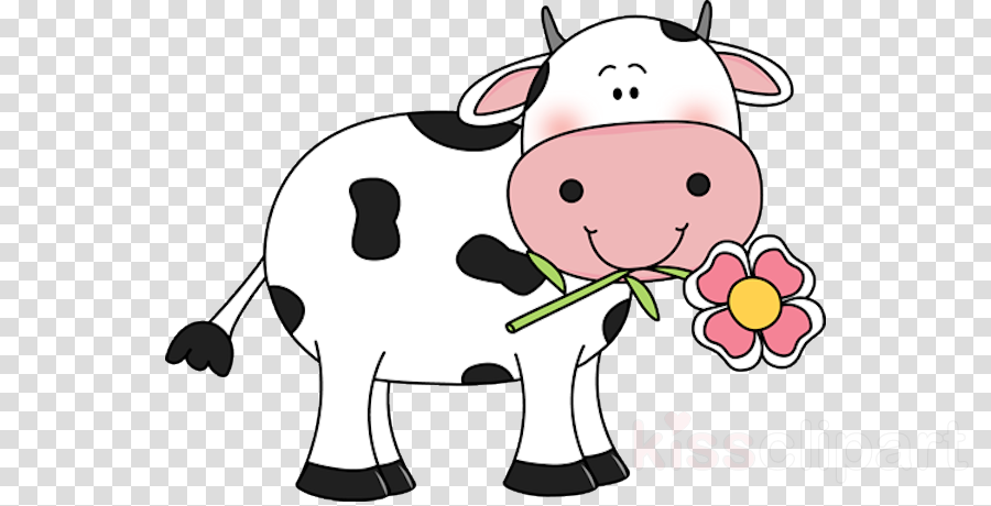 Cute Cow Clipart Cattle Clip Art - Cute Cow Cartoon Png (900x460), Png Download