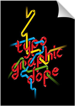 Typographic Dope - Typo Graphic (674x516), Png Download