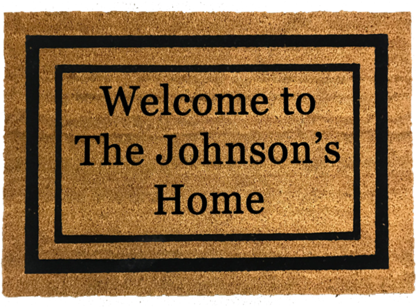 Classic Coir Doormats - Double Border 24x36 Coir Doormat - Gifts - Personalized (600x600), Png Download