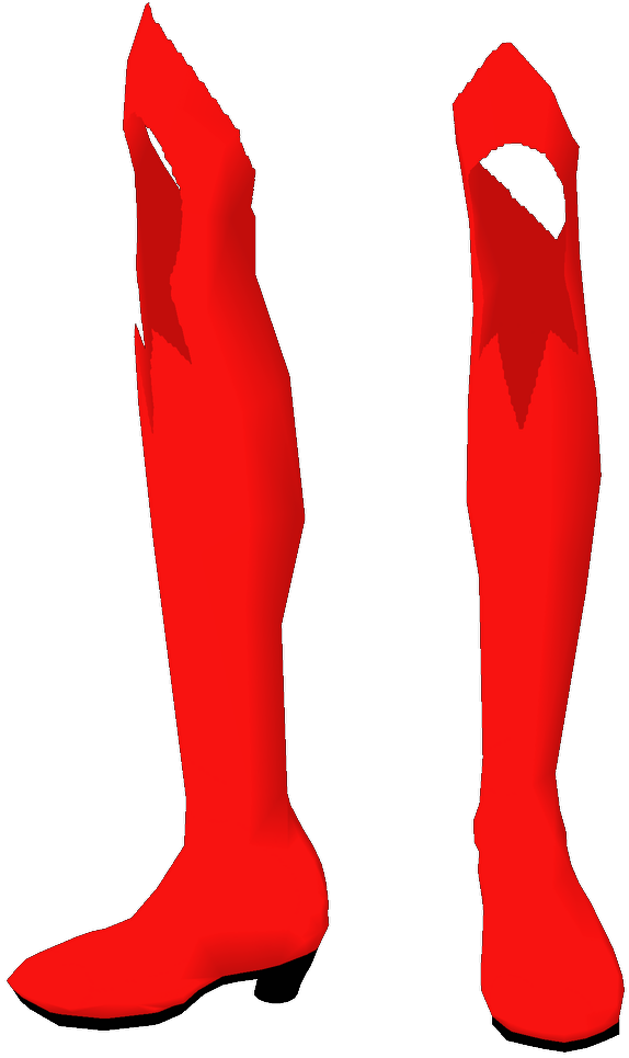 Supergirl Alpha Low Heels - Knee-high Boot (574x965), Png Download
