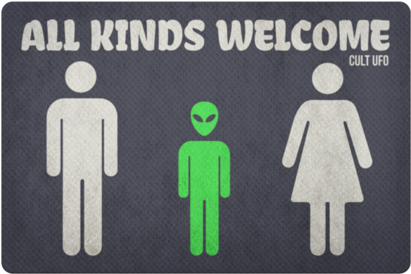 All Kinds Welcome Door Mat - Toilet Men And Women (600x600), Png Download