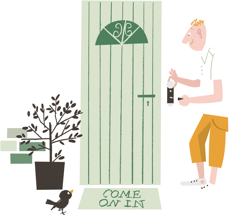 As Easy To Install As A Welcome Mat - Illustration (1000x940), Png Download