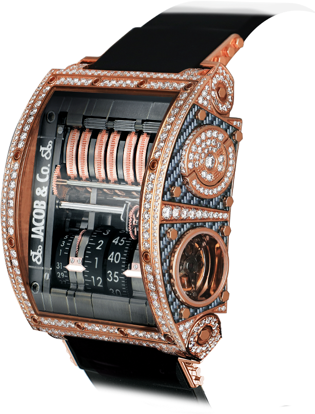 Quenttin Tourbillon - Jacob And Co Astronomia Baguette (700x895), Png Download