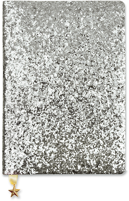 Silver Sequin - A5 Notebook - Go Stationery (800x800), Png Download