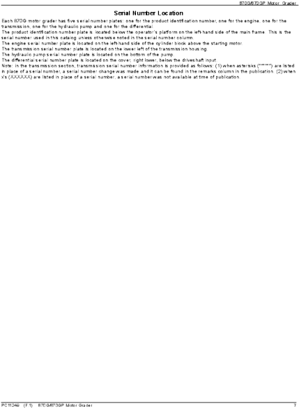 John Deere Catalog Manual 870g 870gp Motor Grader Parts - Information (560x636), Png Download