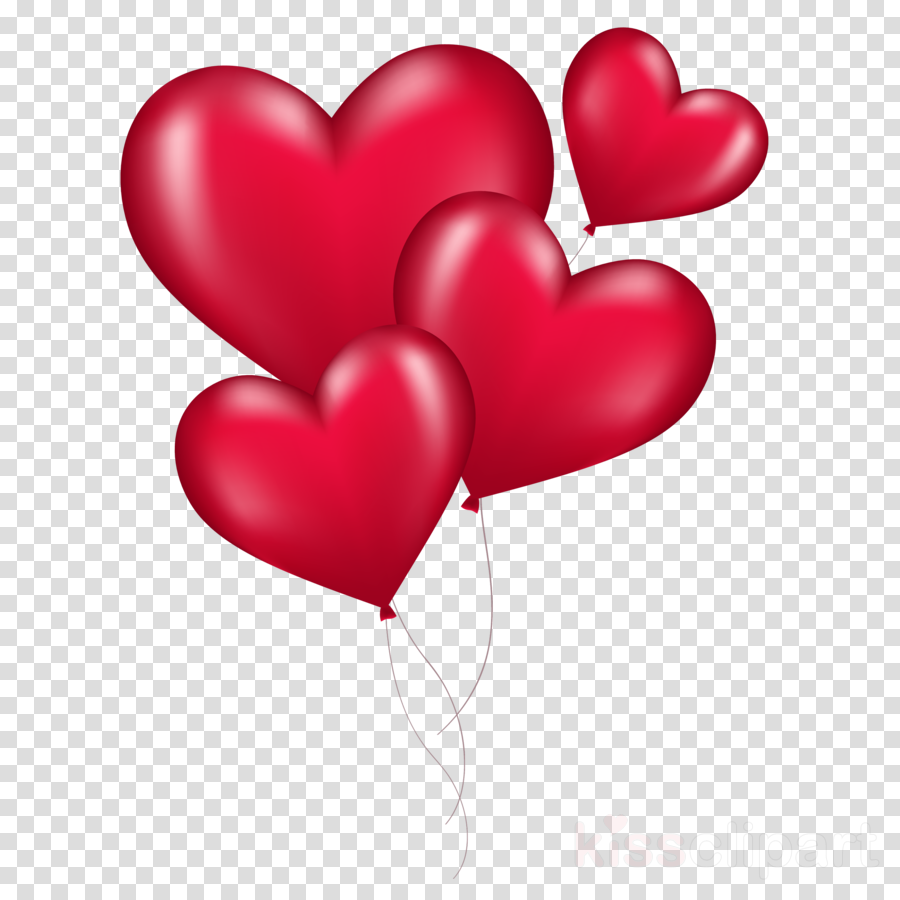 Download Heart Balloons Png Clipart Heart Clip Art - Birthday Heart Balloon Png (900x900), Png Download